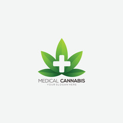 medical cannabis design logo icon gradient color