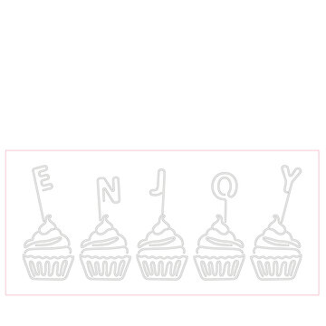 muffins,enjoy para letrero led