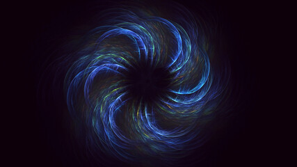 3D rendering abstract multicolor technology fractal light background