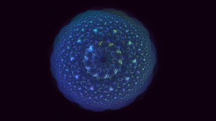 3D rendering abstract multicolor technology fractal light background