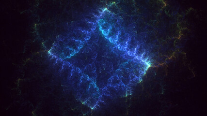 3D rendering abstract colorful fractal light background