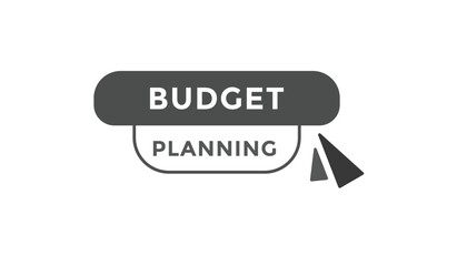 Budget planning button web banner templates. Vector Illustration
