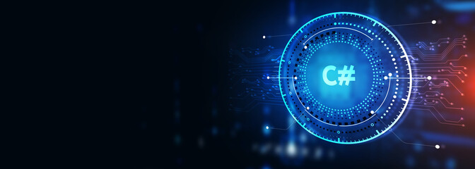 Software, web development, programming concept. Programming languages java and program. Software development. C# 3d illustration