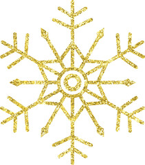 Gold glitter snowflake