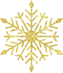 Gold glitter snowflake