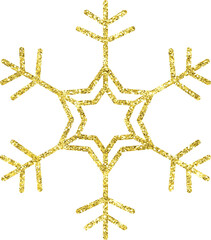 Gold glitter snowflake