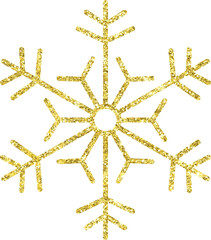 Gold glitter snowflake