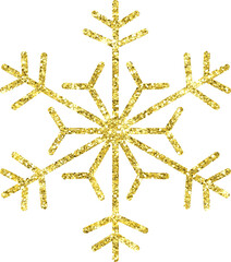 Gold glitter snowflake