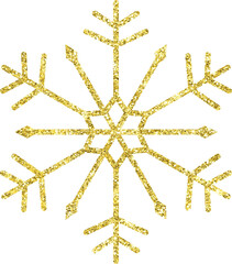 Gold glitter snowflake