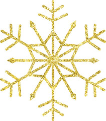 Gold glitter snowflake