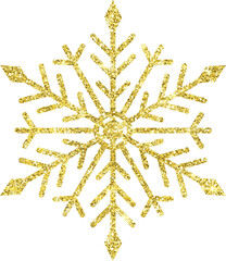 Gold glitter snowflake