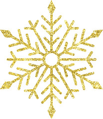 Gold glitter snowflake