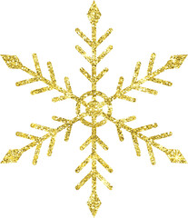 Gold glitter snowflake