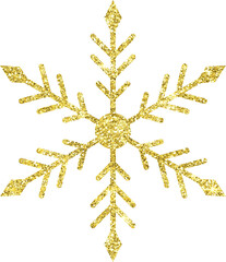 Gold glitter snowflake