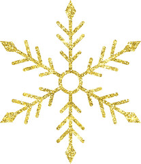 Gold glitter snowflake