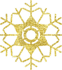 Gold glitter snowflake