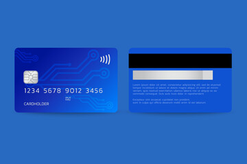 membership card template Presentation, front and back design, vector illustration.