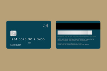 membership card template Presentation, front and back design, vector illustration.
