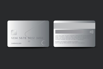 membership card template Presentation, front and back design, vector illustration.