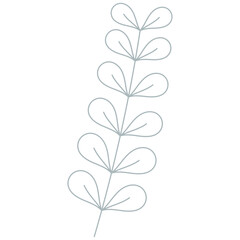 Hand drawn plant outline stroke