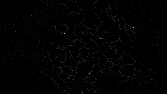 Motion image of how to find the North Star. How to find Spring Triangle, Great Curve, Summer Triangle, and Polaris from Cassiopeia and the Big Dipper