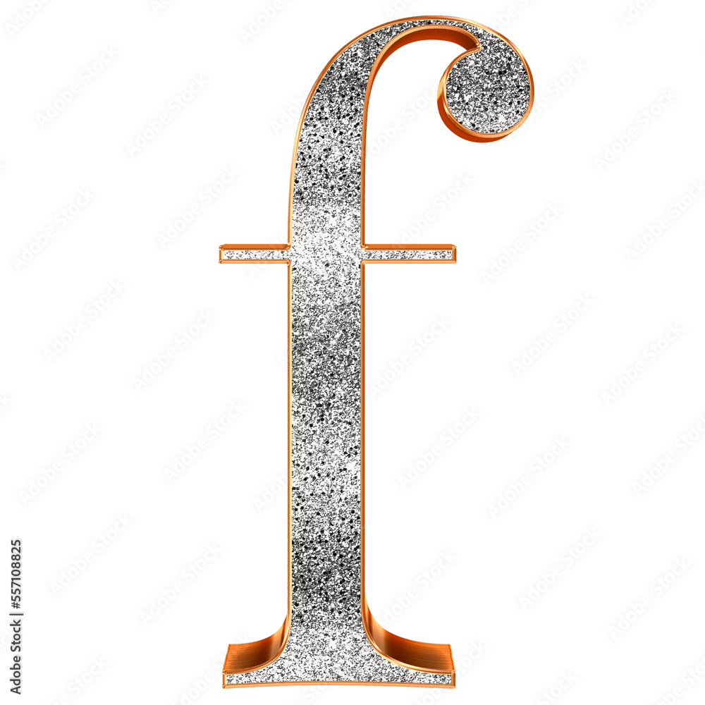Fototapete silver 3d bling alphabet lowercase letters. this is a part of a set which also includes uppercase le