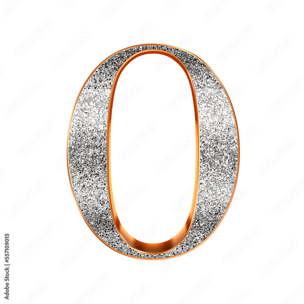 Fototapete silver 3d bling alphabet numbers. this is a part of a set which also includes uppercase and lowercas