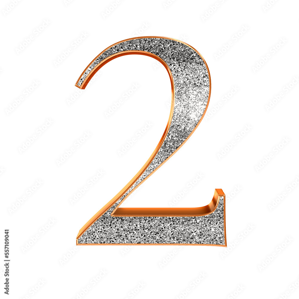 Fototapete silver 3d bling alphabet numbers. this is a part of a set which also includes uppercase and lowercas