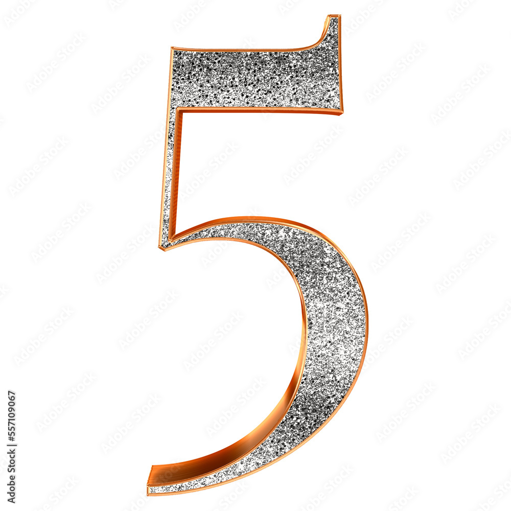Fototapete silver 3d bling alphabet numbers. this is a part of a set which also includes uppercase and lowercas