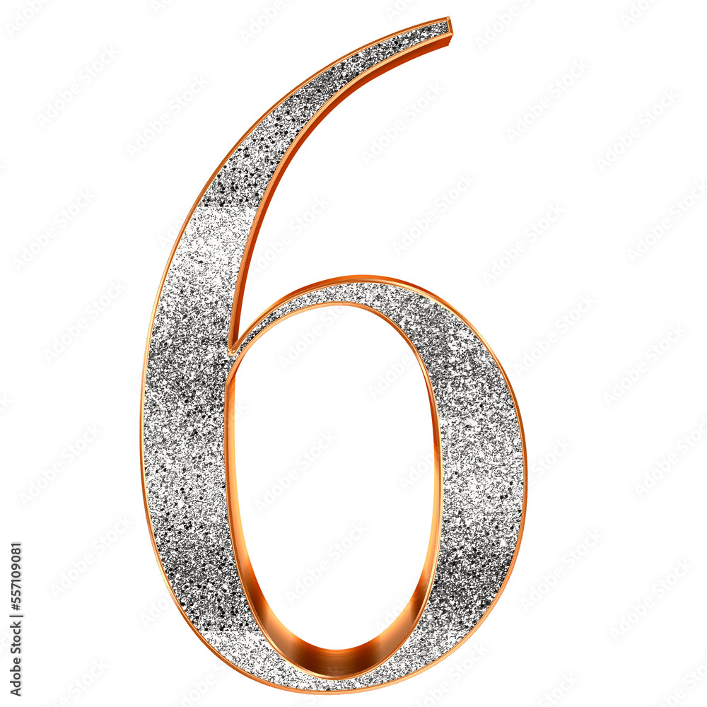 Fototapete silver 3d bling alphabet numbers. this is a part of a set which also includes uppercase and lowercas