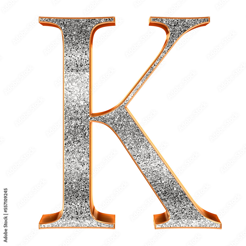Fototapete Silver 3D bling alphabet uppercase letters. This is a part of a set which also includes lowercase letters, numbers, punctuation marks and symbols.
