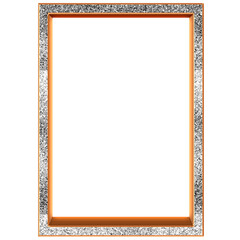 Silver 3D bling rectangle frame