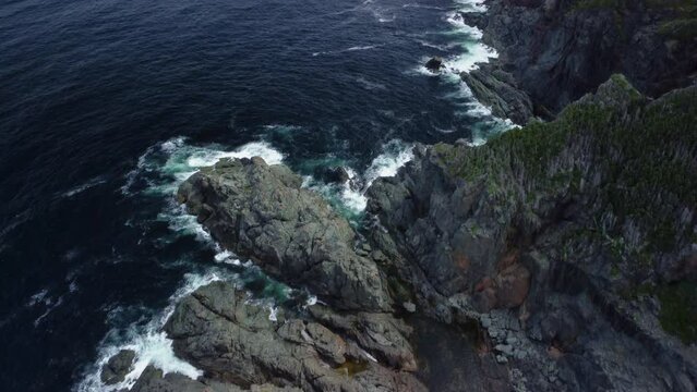 A view of the rugged coastline at Crow Head nrear Twillingate, Newfoundland and Labrador