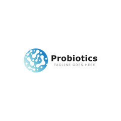 Probiotics Bacteria Vector Logo