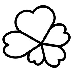 Heart flower icon in modern style.
