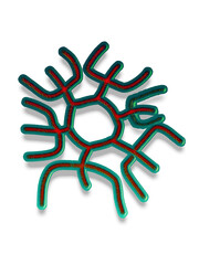graphic element snowflake, virus, pathogen