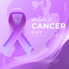 realistic vector gradient world cancer day