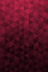 Obraz premium Gradient mosaic triangle background pattern. Trend color of the year 2023 viva magenta and black. Design texture elements for banners, covers, posters, backdrops, walls. Vector illustration.