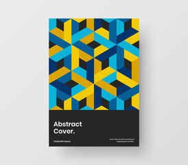 Clean poster vector design layout. Creative geometric pattern annual report template.