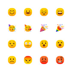 Rounded Emoji Icons Set