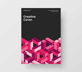 Fototapeta premium Unique corporate identity vector design illustration. Isolated geometric pattern company brochure concept.