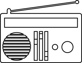 illustration of an radio