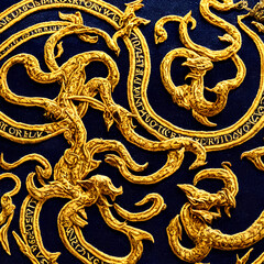 Embroidered velvet Generative AI