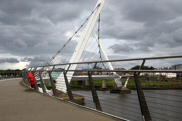 Peace Bridge in Derry- Londonderry, Northern Ireland  