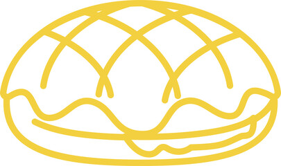 Pineapple bun with butter