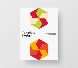 Fototapeta premium Creative geometric shapes brochure concept. Isolated banner A4 design vector template.