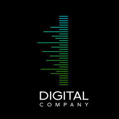 Letter I logo design vector template, fast speed technology moving, quick energy symbol. This logo is suitable for digital, techno.