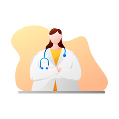 Vector Illustration Doctor Colorful Graphic