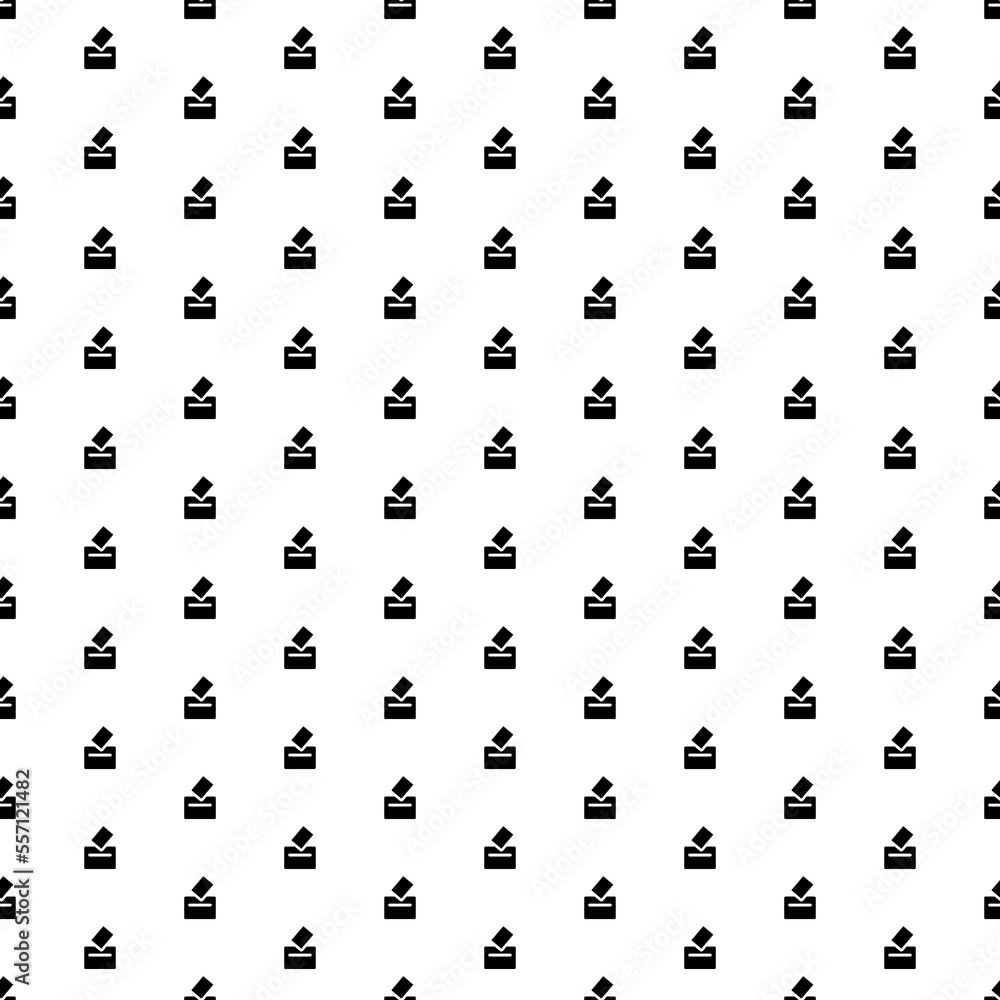 Aufkleber square seamless background pattern from black vote symbols. the pattern is evenly filled. vector ill
