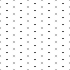 Square seamless background pattern from black cnc machine symbols. The pattern is evenly filled. Vector illustration on white background